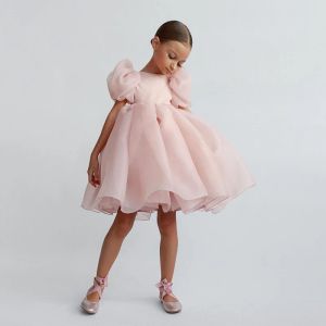 Jurken Meisjes Witte Taart Lagen Jurken Kinderen Pull Mouw Elegant Party Bruiloft Verjaardag Tutu Prinses Vestidos Kinderen Zomerkleding