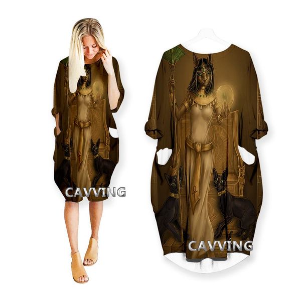 Robe God Eye of Egypt Pharaoh Anubis Ancient 3D Streetwear imprimé Femmes Us Taille Robes Fashion HARAJUKU PAJAMAS FEMMES Vêtements