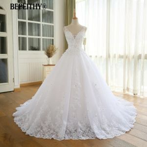 Robes magnifiques robe de mariée avec vestido de novia princesa robes de mariée vintage réelle image robe nuptiale 2022 pour femmes