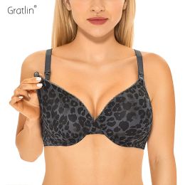 Robes Gratlin Couverture complète des femmes Légèrement rembourré en sous-arrière du soutien-gorge de maternité infirmière pour l'allaitement enceinte Accessoires Lactation