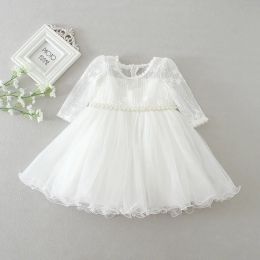 Jurken HappyPlus kralen Doopjurk voor babymeisjes Fluffy First Birthday Dress voor pasgeboren kinderprinses prom jurken voor baby's