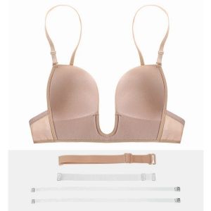 Jurken Onzichtbare Backless Bh's Dames Strapless Sexy Lingerie Sex U-ondergoed voor trouwjurk Vos Verzameld Push-up Open Blote rug Tops