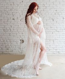 Jurken Lace Maternity Photo Dress Drawing Floor MOP -jurk 1175