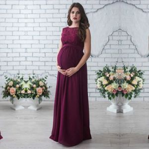 Vestidos vestido de maternidad 2020, ropa de embarazo para mujeres embarazadas, Vestidos elegantes de encaje para fiesta, vestido de noche Formal DS19
