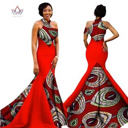 Robes Sirène robes africaines nouveauté sans manches longueur de plancher femmes robe d'occasion formelle robes de soirée africaine pour les femmes WY1314