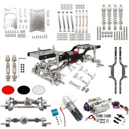 Jurken Metal Chassis Frame Portaal Axle 2 Speed versnellingsbak Schokdemper Tie staaf Set aandrijfas voor Mn MN98 D90 D91 D99 MN99S 4WD RC -auto