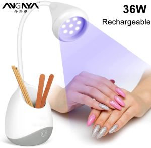 Robes Mini Séchante à nails Sécheur portable Portable Rechargeable LED LED POUR SÉCHEUR GEL ROSIDE DE CONSULLE LAMPE BURE DE BURE POUR LES NOUSS MANICURE 36W USB