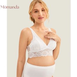 Robes Momanda Femme's Lace's Bralette Maternity Nursing Bra Amall Brefing Underwear with Rovible Pads S L XL