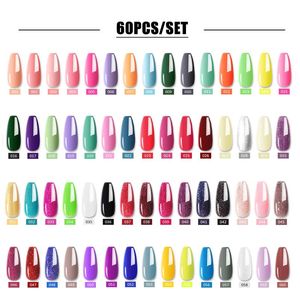 Robes Morbray 60 / 40pcs Color Vernis Boîte à l'ongle Lacunes Nail Set 80 Colours Set de vernis à ongles en gel de gel GEL LED UV Semi Couleurs Semi Permanent