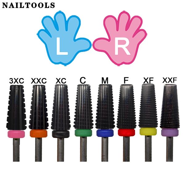 Robes nailtools twoway 5 in 1 en carbure sombre multifonction tungstène baril à ongles en carbure de tige de forte retirer l'outil acylique de gel