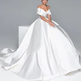Robes Nouvelles arrivées bon marché simple élégant plus taille robes de mariée aliné
