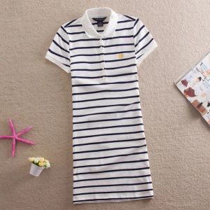 Robes New Navy White Casual Embroidery Stripe Dress Print Party Mini Vestido de Festa Summer Plus Femmes Vestidos Elegant