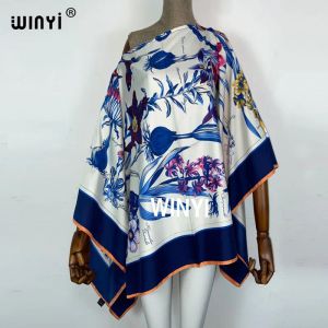 Robes nouvelles imprimées middle-orient lagenlook silk bohemian summer plage top vêtements batwing mandeve abaya silk top robes for winyi winyi