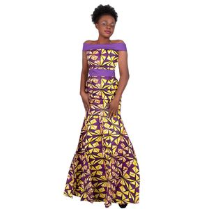 Jurken nieuwe stijl Afrikaanse kleding voor vrouwen echte wax print 100% katoenen jurken wy1891