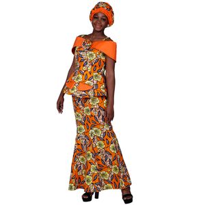 Jurken nieuwe stijl Afrikaanse kleding voor vrouwen echte wax print 100% katoenen jurken wy3113