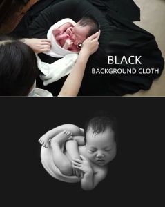 Jurken pasgeboren fotografie dekens Baby Black Stretch Achtergrond Nieuw geboren Fotografia Zwangerschapsfotoshoot achtergrondkleding
