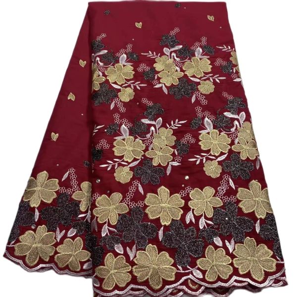 Robes Nigeria dentelle tissu 2023 haute qualité coton africain dentelle brodé suisse voile dentelle tissu pour coudre des robes de fête de mariage