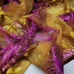 Jurken in de uitverkoop pailletten zijden viscose stof zacht burn -out patroon diy swissdot doek jurk sjaalmateriaal