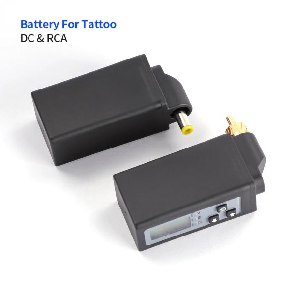Vestidos Una batería recargable Lcd 2000mah para fuente de alimentación de tatuaje Rca/dc Tattoo Hine Gun