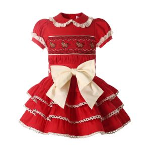 Vestidos Pettigirl Otoño Invierno Navidad Recién Nacido Niño Bebé Niñas Trajes Vestidos Boutique Ropa Conjunto de manga corta para niños Niños