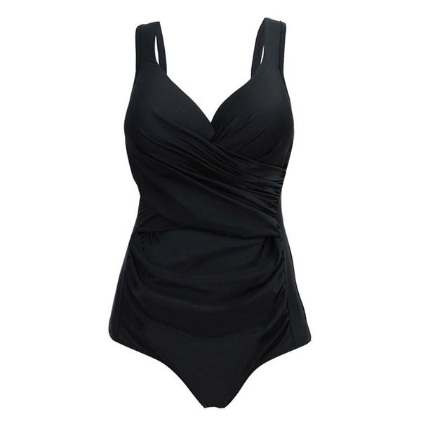 Robes Push Up Maillot De Bain Une Pièce Femmes Grande Taille Maillots De Bain Sous Filaire Solide Noir Grand Grand Maillots De Bain Maillots De Bain Maillots De Bain