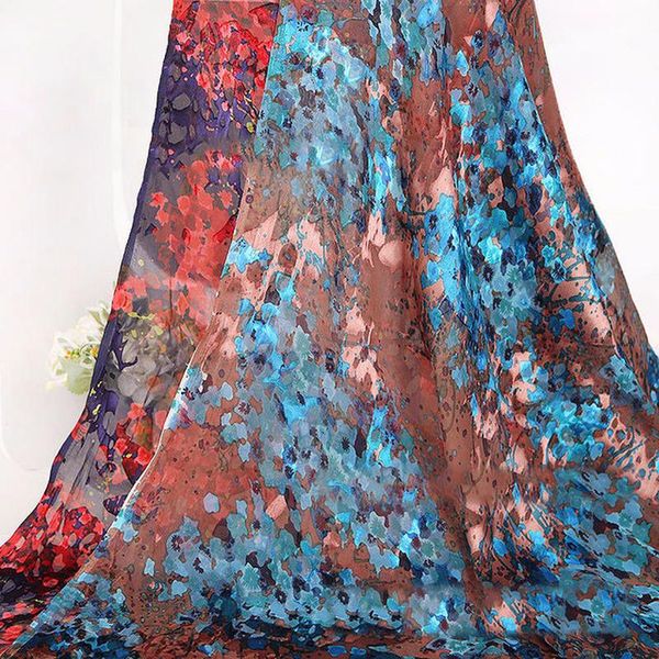 Robes tissu de soie satin pour les femmes habiller le tissu en satin de soie africaine avec matériau en dentelle en mousseline 4 + 2 ans