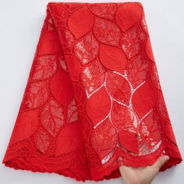 Jurken SJD Lace African Guipure Cord Lace Fabric met pailletten 2022 Hoogwaardige Nigeriaanse kantstof voor Birdal trouwjurk Diy A3022