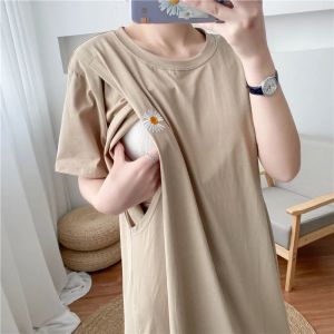 Robes Small Daisy broderie Simple Mallfeeding Robe Home Clothes For Women Summer Maternity Clothe