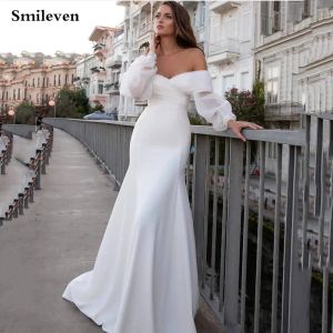 Robes Smileven Satin Sirène Robes de mariée