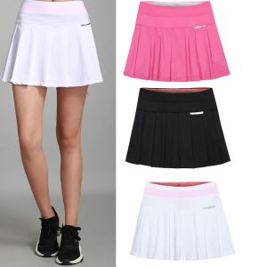 Vestidos Sportswomen Faldas de bádminton, falda de tenis con bolsillo de tenis Quick Dry Fiess Running Skorts Yoga Halflength Faldas plisadas