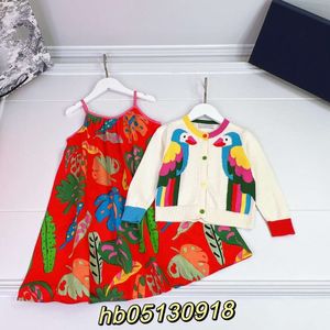 Robes Spring / Summer Girls 'Trickwear Set, grande robe à écharpe imprimée, jupe en coton pur