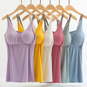 Vestidos Sunveno Modal Lactancia Materna Sling Chaleco Mujeres Embarazadas Sujetador Extraíble Camisola de Enfermería Top Ropa de Maternidad Falda Suspender