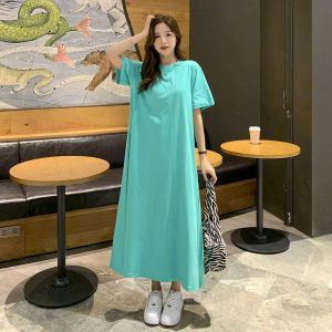 Vestidos Vestido de noche dulce para niña, ropa de dormir de gran tamaño para mujer, camiseta larga holgada, camisón de manga corta para mujer, camisón, camisón, vestidos para dormir