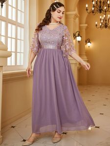 Robes Toleen 2022 Summer Plus Size Maxi Robes pour femmes Designer de luxe Purple Long Large Chic Elegant Evenant Party Turkey Clothing