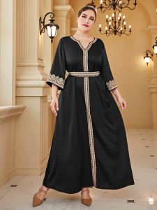 Robes Toleen femmes grande taille grandes robes Maxi 2022 été Chic élégant à manches longues musulman turc fête Robe de soirée vêtements