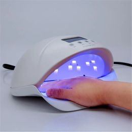 Robes UV Lamp Professional 50W TwoColor LED LAMPE LAMPE POLON POLONA LAMPA NOIR AUTO TIMER CURING Nail Art Gel Tool Polite Secador Cabine