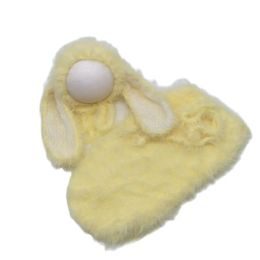 Jurken zeer mooie pasgeboren long Furry Bunny Bonnet Sack Set Babyfotografie Outfits Infant Foto Bonnet Set Pasgeboren rops Swaddle Set