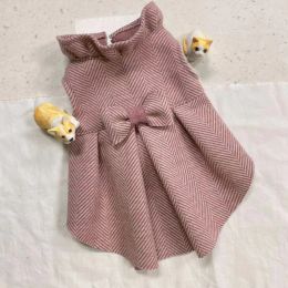 Robes Winter Dog Dress Cat chiot petit chien costume Chihuahua Yorkie Pomeranian Bichon Poodle Schnauzer Pug Dog Clothes Pet Vêtements