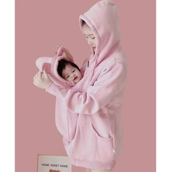 Robes Hiver Enceinte Vêtements Maternité Baby Carrier Sweatie Sweetshirt Sweetshirt Winter Maternity Veste Baby Shower Mabe Baby Carrier