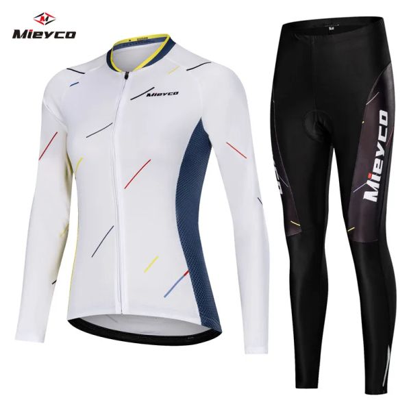 Robes Femmes Cycling Jersey Ensemble à manches longues Spring Summer Mountain Bike Shirt Outdoor Sports Bicycle Clothing Tops Ropa Ciclismo Design