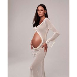 Robe de maternité dressée de baby showe baby shower chic et confortable pour les femmes enceintes l2405