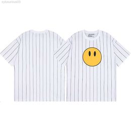 Drew Brand Designer T-shirt Zomer Drawt Smiley Face Letter Afdruk Graphic Loose Casual Short Sleved Draw T-Shirt Trend Glimlachend Harajuku Tees 3673