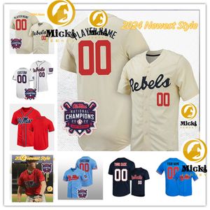 Drew Pomeranz Ole Miss Rebels Maillot de baseball Doug Nikhazy Anthony Servideo Aaron Barrett Lance Lynn Mike Mayers Maillots Ole Miss cousus sur mesure