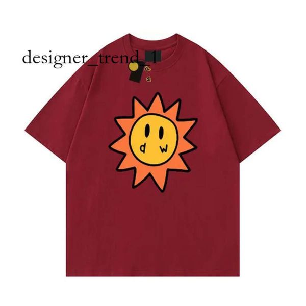 Drew Tshirt Hommes Designer T-shirt Smiley Sun Cartes à jouer Tee Femmes Impression graphique Tshirt Tendance d'été à manches courtes Chemises décontractées 5644