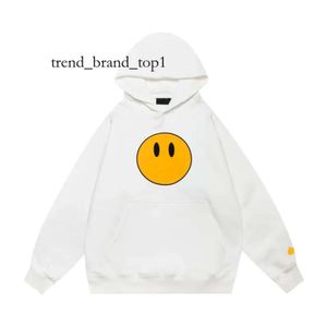 Drews Sweat à capuche Designer Sweat à capuche Drews Sweat à capuche jaune Smiley Face Lettres Imprimer Sweat-shirt Femme Qualité Coton Tendance Sweats à capuche à manches longues High Street 9378