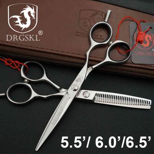 DRGSKL forme de feuille de saule de haute qualité, 5.5/6.0/6.5 pouces ciseaux de pansement professionnels lancette coupe de cheveux cisailles