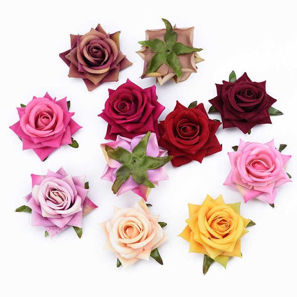 Fleurs séchées 100 pièces roses en flanelle fleurs en soie mur plantes artificielles décoration de mariage à la maison album à faire soi-même boîte à bonbons broche accessoires Photo cadeau