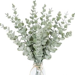 Gedroogde bloemen 10 stuks kunstplanten eucalyptusbladeren groene bladtakken voor huis tuin bruiloft decoratie boeket middelpunt 231030