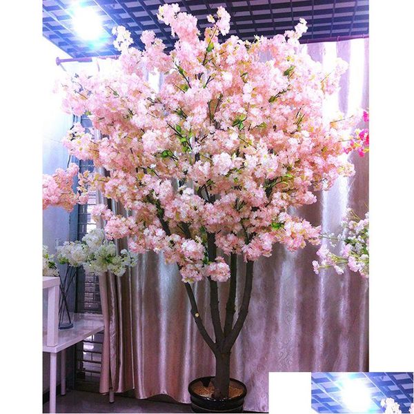Fleurs séchées 160 têtes de fleurs de cerisier en soie arbre de bouquet de fleurs artificielles pour la décoration intérieure bricolage mariage Z1120 Drop Delivery Garden Frag Dhg9J