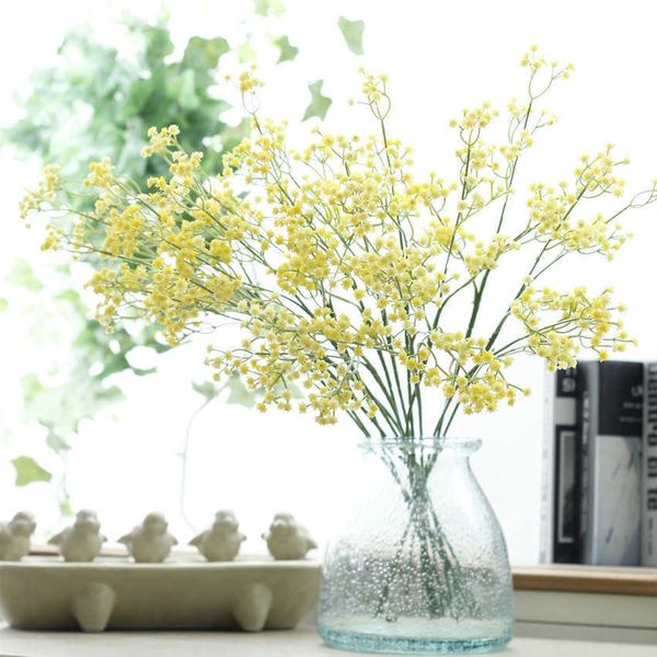 Flores secas 1 UNIDS 58 cm Rústico flor artificial interspersión mantianxing decoración para la mesa del hogar boda plástico Gypsophila babysbreath